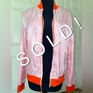 Adidas Track Running Slit Back Breathable Lightweight Jacket Women Sz S Adigirl